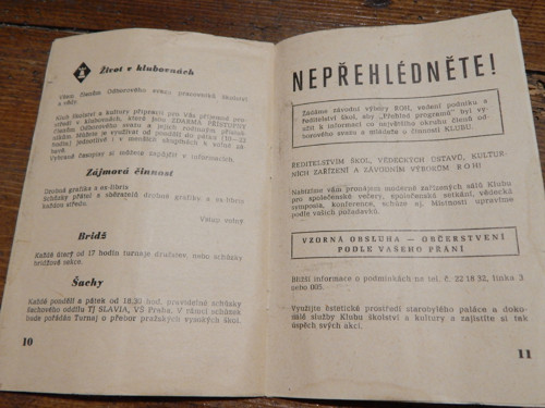 ROH klub školství a kultury- program 1/1972 — foto 3