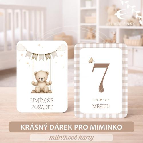 Milníkové karty pro miminko s medvídkem — foto 5