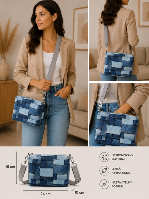 CROSSBODY KABELKA - S - kočárkovina — foto 2