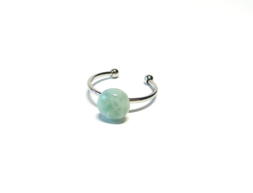 Larimar, prsten chirurgická ocel — foto 3