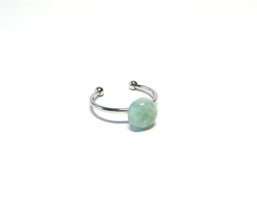 Larimar, prsten chirurgická ocel — foto 2