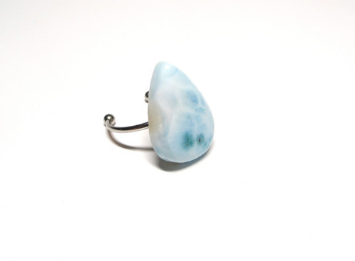Larimar, prsten chirurgická ocel — foto 3