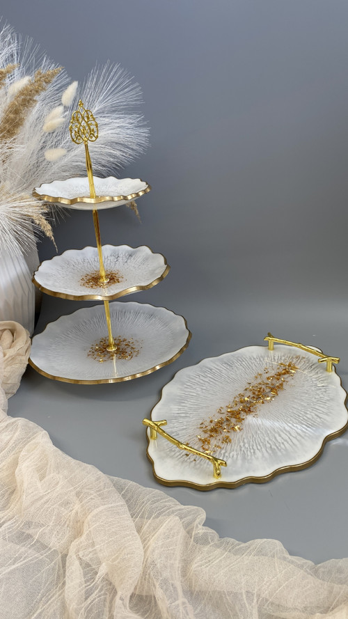 Exkluzivní servírovací set „White & Gold“ — foto 3