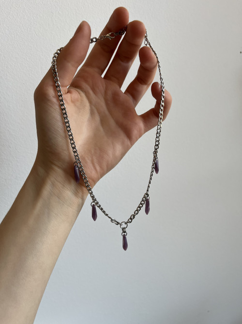 Náhrdelník Purple Beads — foto 2