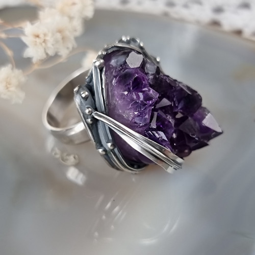 Prsten - Ametyst, Ag 925/1000 — foto 4