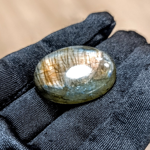 Labradorit, ID 5735, 32x25 mm - výprodej — foto 4
