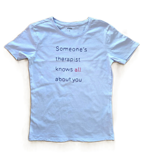 Tričko „Someone's therapist“ – světle modré, S — foto 3