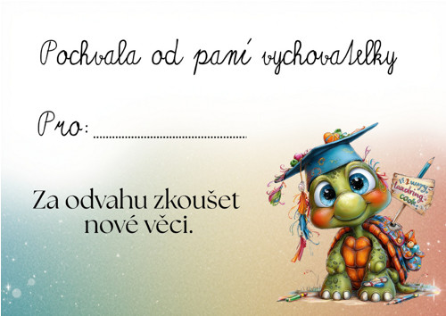 Pochvaly od paní vychovatelky — foto 2