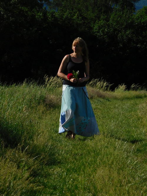 LETNÍ LÁSKA :-) lněná maxisukně — foto 3