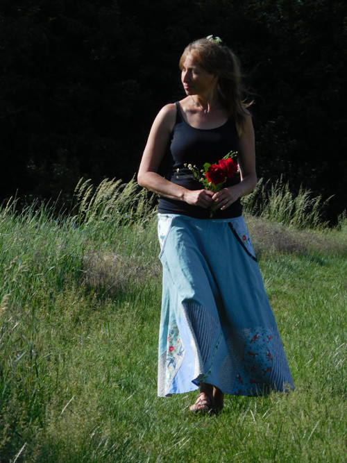 LETNÍ LÁSKA :-) lněná maxisukně — foto 5
