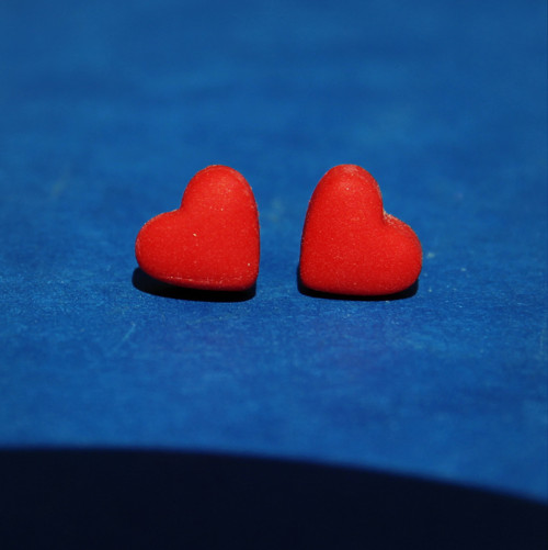 Červená mini fimo srdíčka — foto 2