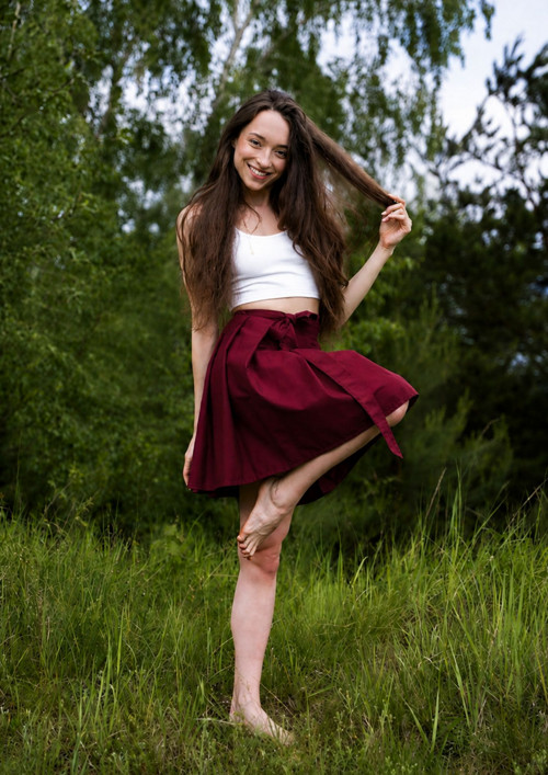 Bordó Zavinovací Sukénka — foto 2