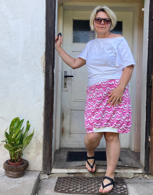 Sukně ružové vlnky — foto 2