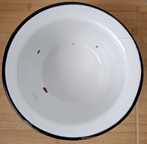 Smaltovaný bílý nočník 22 cm — foto 2