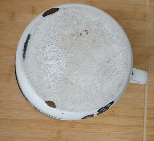 Smaltovaný bílý nočník 22 cm — foto 4