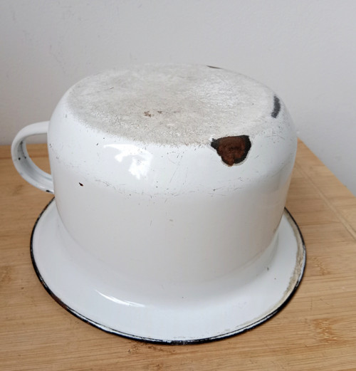 Smaltovaný bílý nočník 22 cm — foto 5