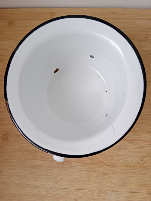 Smaltovaný bílý nočník 22 cm — foto 6