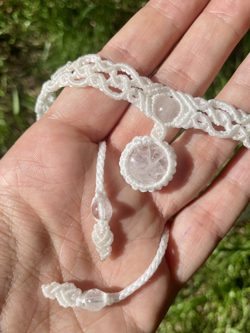Macrame náhrdelník Křišťál — foto 2