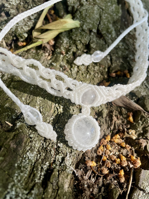 Macrame náhrdelník Křišťál — foto 3