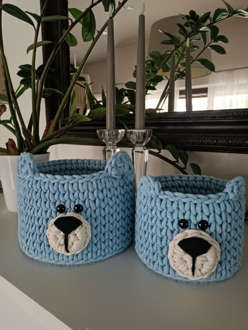 Set háčkovaných košíků — foto 6