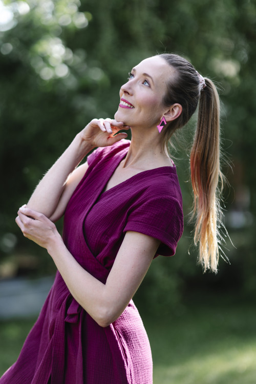 Zavinovací mušelínové Midi šaty — foto 4