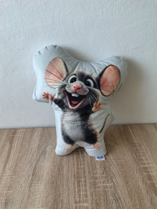 Veselá myška - 3D polštář — foto 2