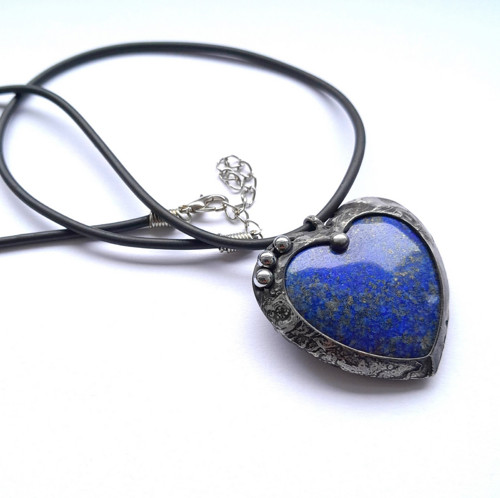 Luxusní srdce velké (lapis lazuli)... — foto 5