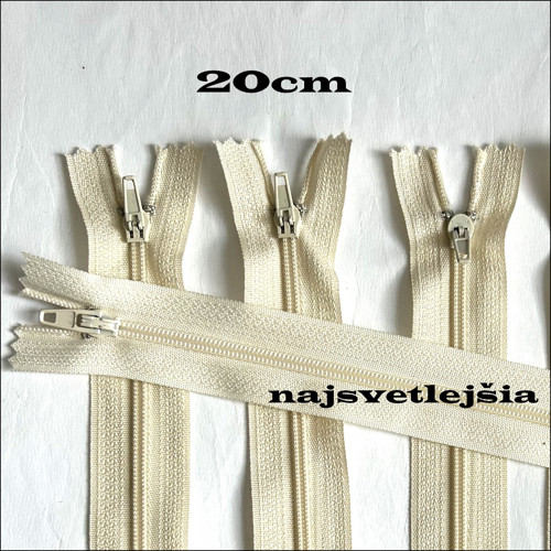 Zip - 20cm - béžový světlý — foto 2