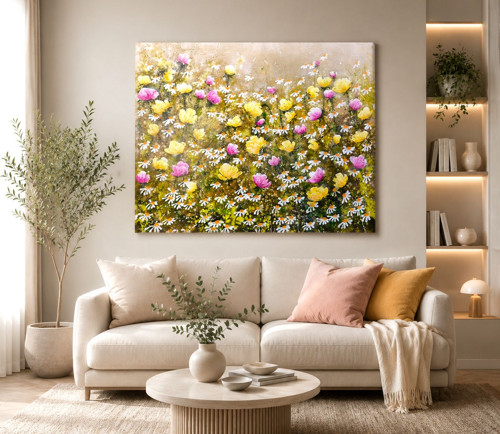 Žluté květy......80x70cm — foto 3