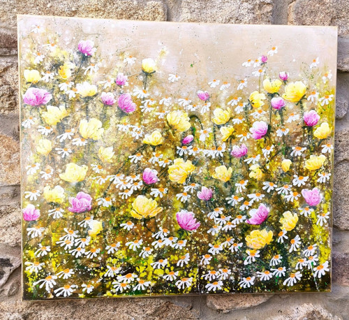 Žluté květy......80x70cm — foto 2