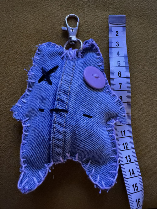 Upcycle denim příšerka "BOB" — foto 4