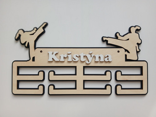 Věšák na medaile karate — foto 2