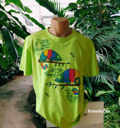 Pánské tričko s chameleonem, chameleon, ještěr — foto 2
