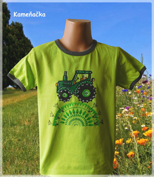 Dětské tričko s traktorem - traktor, auto — foto 2