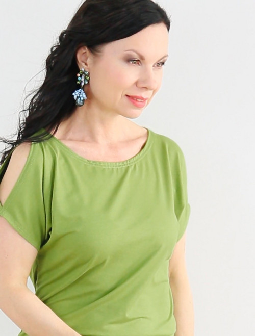 Dámské tričko olivové — foto 3