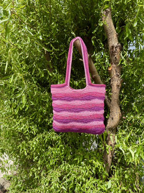 Háčkovaná tote bag plážová taška — foto 4