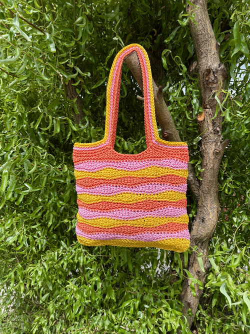 Tote bag háčkovaná plážová taška — foto 4