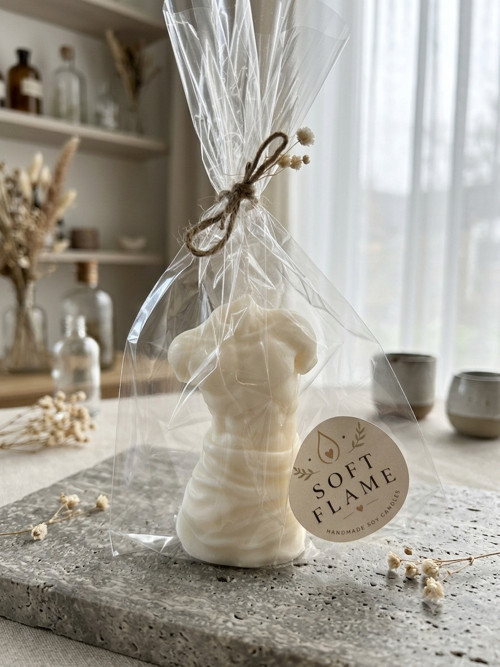 Sójová svíčka Mužské torzo Antický design — foto 3