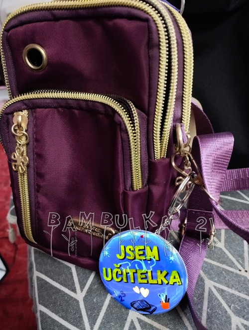 Přívěsek placka - Jsem TOP učitelka (modrá) — foto 2