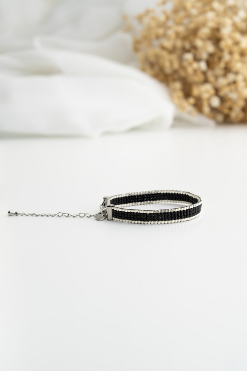 Náramek " Elegant Black Silver " — foto 2