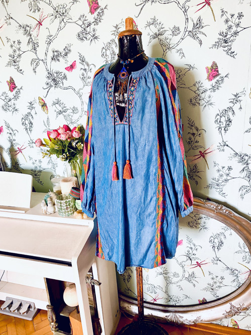 Tunikošaty boho jeans — foto 2