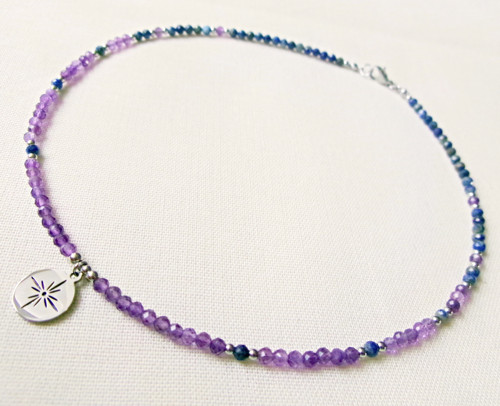 Náhrdelník ametyst a lapis lazuli — foto 3