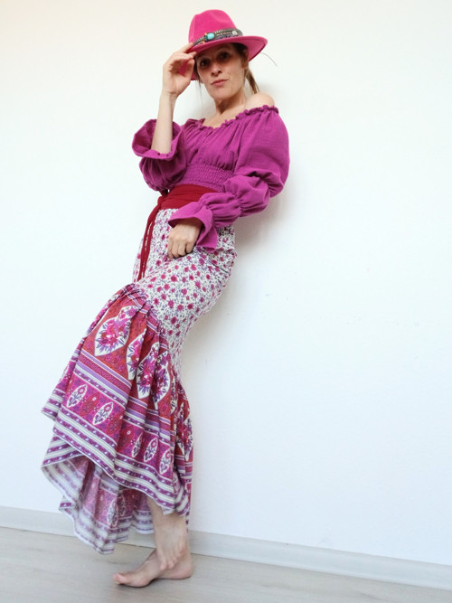 Růžová Sukně V Boho Stylu — foto 5