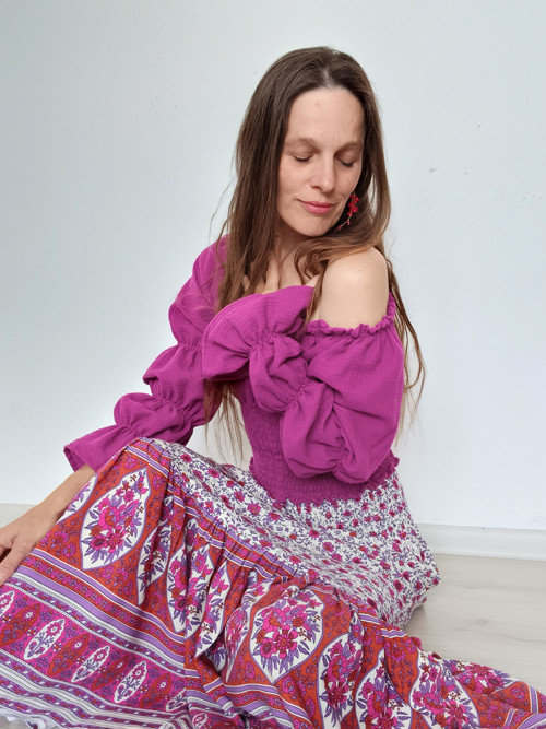 Růžová Sukně V Boho Stylu — foto 6