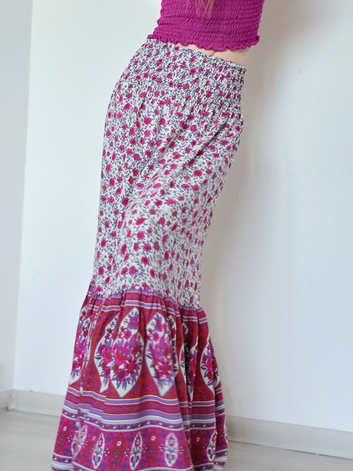 Růžová Sukně V Boho Stylu — foto 3