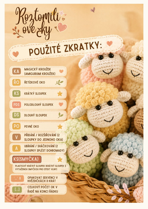 PDF návod na háčkování – Roztomilá ovečka — foto 2