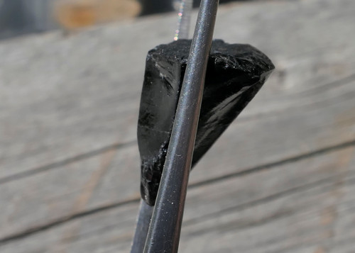 Surový obsidián stříbrný V4107 — foto 4