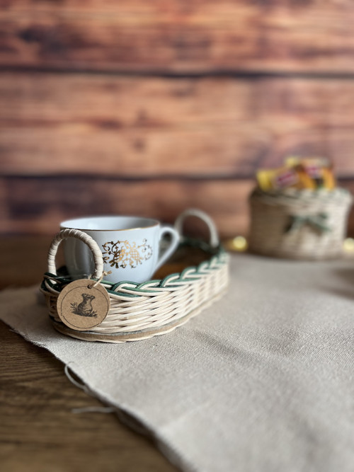 Čajový set - košík a 2 podnosy — foto 4