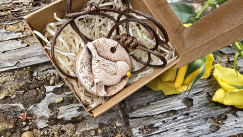 Keramický náhrdelník - ptáček — foto 5