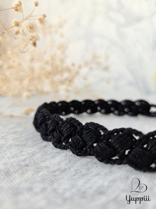 Úzký černý krajkový choker #1 — foto 4